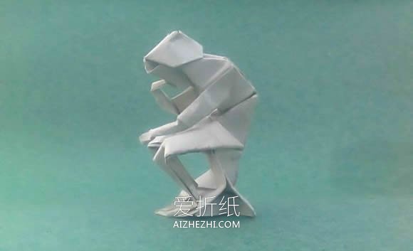 怎么折纸沉思者图解 沉思者人物雕塑折纸教程- www.aizhezhi.com