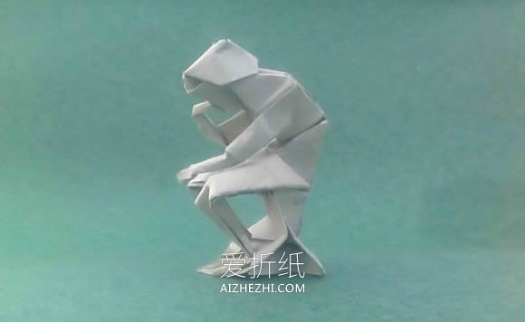 怎么折纸沉思者图解 沉思者人物雕塑折纸教程- www.aizhezhi.com