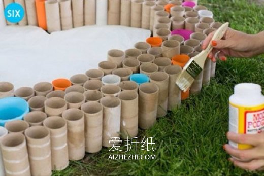 怎么做婚礼布置爱心装饰 卷纸芯制作巨大爱心- www.aizhezhi.com