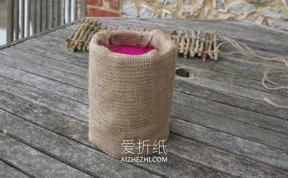 怎么做田园风花瓶图解 树枝废物利用制作花瓶- www.aizhezhi.com