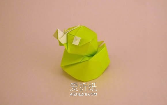 怎么折纸立体小鸭子 复杂卡通鸭子的折法图解- www.aizhezhi.com