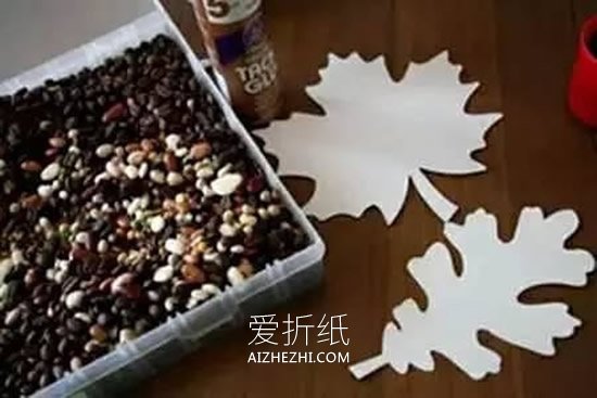 儿童豆贴画制作方法 豆子拼贴画怎么做教程- www.aizhezhi.com