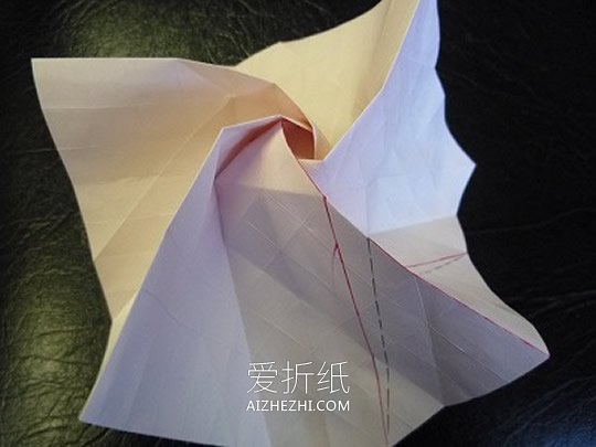 纸玫瑰花怎么折教程 清晰实拍玫瑰花折纸图解- www.aizhezhi.com