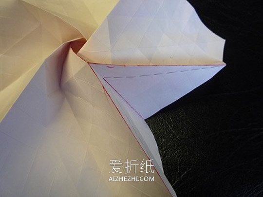 纸玫瑰花怎么折教程 清晰实拍玫瑰花折纸图解- www.aizhezhi.com