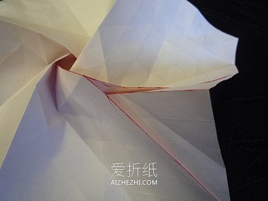 纸玫瑰花怎么折教程 清晰实拍玫瑰花折纸图解- www.aizhezhi.com