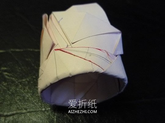 纸玫瑰花怎么折教程 清晰实拍玫瑰花折纸图解- www.aizhezhi.com