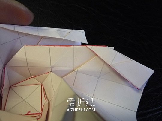 纸玫瑰花怎么折教程 清晰实拍玫瑰花折纸图解- www.aizhezhi.com