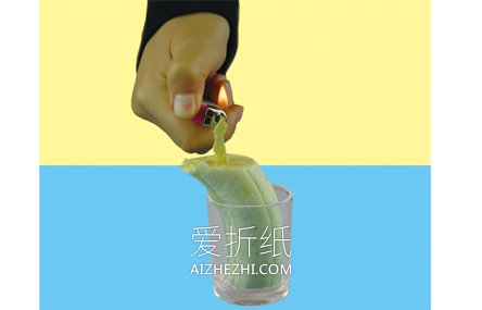 香蕉薯片怎么做蜡烛的小实验 真的可以点亮！- www.aizhezhi.com