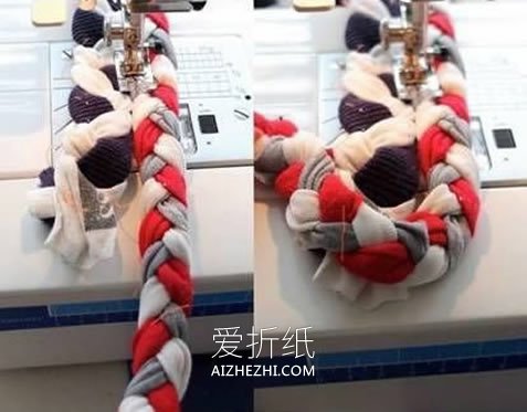 旧T恤怎么编织地毯图解 布条手工编地毯教程- www.aizhezhi.com