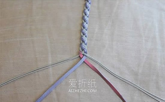绳子和皮革怎么做手镯 民族风皮手镯编织图解- www.aizhezhi.com