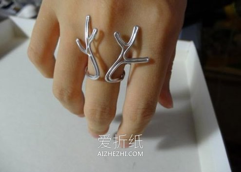 铝线手工制作鹿角戒指 怎么做铝线鹿角戒指- www.aizhezhi.com