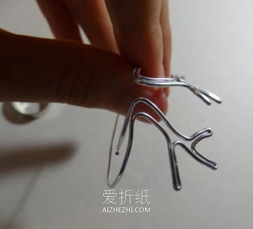 铝线手工制作鹿角戒指 怎么做铝线鹿角戒指- www.aizhezhi.com