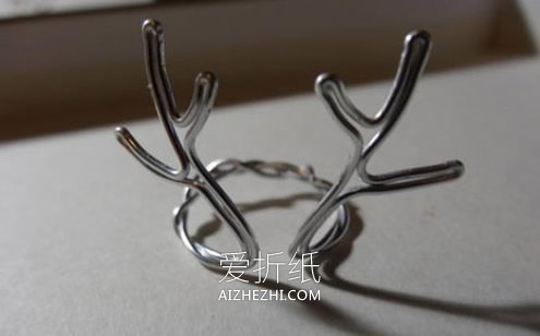 铝线手工制作鹿角戒指 怎么做铝线鹿角戒指- www.aizhezhi.com