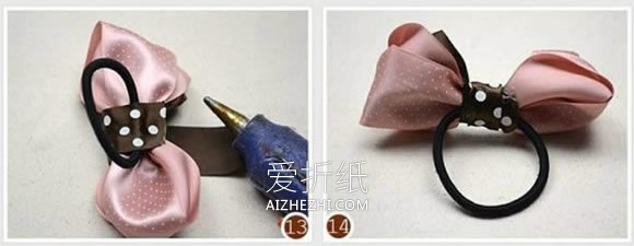 缎带怎么做蝴蝶结头绳 缎带蝴蝶结头饰制作- www.aizhezhi.com