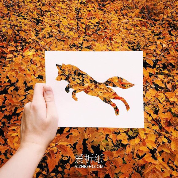 简单又美丽的创意画 让鲜花、树叶自然成画- www.aizhezhi.com