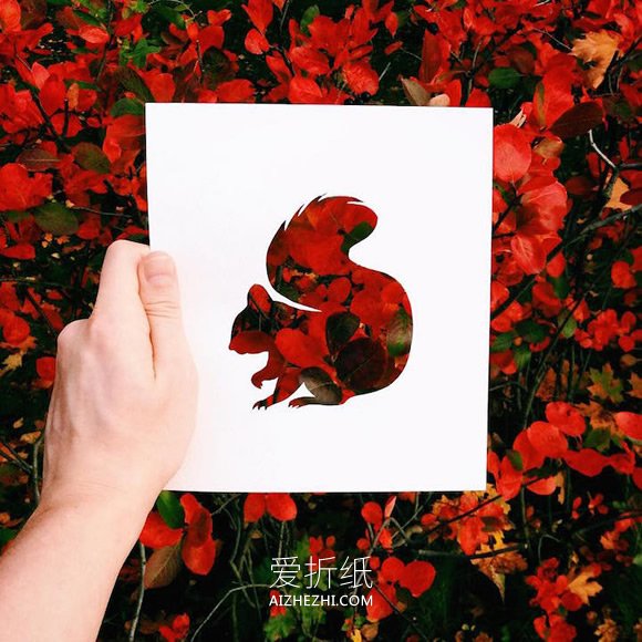 简单又美丽的创意画 让鲜花、树叶自然成画- www.aizhezhi.com