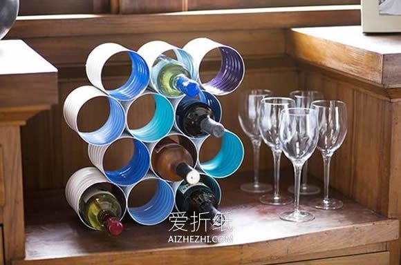 铁罐怎么做红酒架图解 自制多层酒架手工教程- www.aizhezhi.com