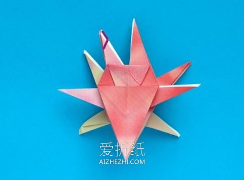 怎么折纸立体螃蟹图解 螃蟹的折法详细步骤图- www.aizhezhi.com