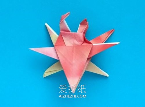 怎么折纸立体螃蟹图解 螃蟹的折法详细步骤图- www.aizhezhi.com