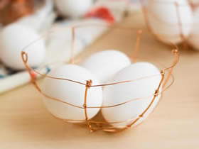 怎么做铜丝鸡蛋篮图解 铜丝手工制作鸡蛋篮子