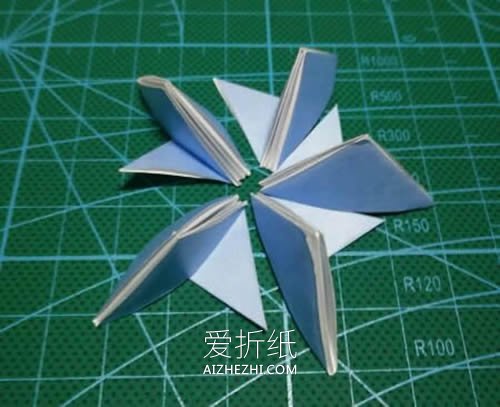 怎么折纸桃花的方法 手工立体桃花的折法图解- www.aizhezhi.com