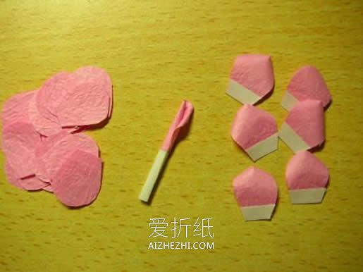 手揉纸玫瑰花怎么做 简单手工玫瑰花制作方法- www.aizhezhi.com