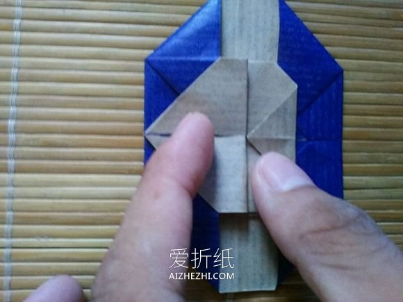 怎么折纸百度标志图解 百度LOGO的折法过程- www.aizhezhi.com