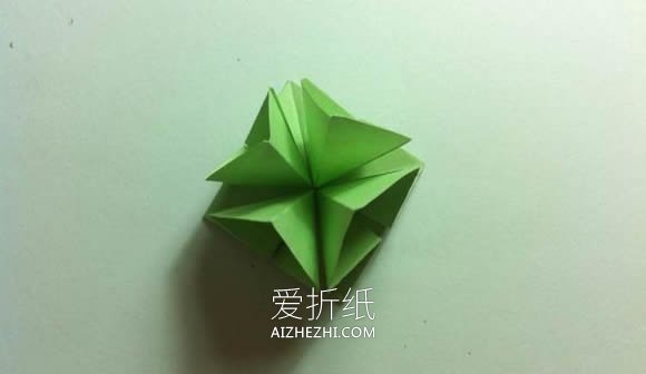 一张纸怎么折四叶草 手工折纸幸运草详细图解- www.aizhezhi.com