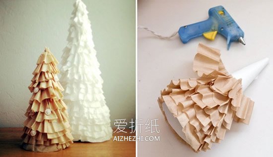 漂亮立体圣诞树怎么做 缎带圣诞树手工制作- www.aizhezhi.com