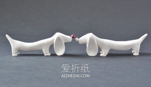 怎么做粘土筷子架图解 腊肠狗筷子架手工制作- www.aizhezhi.com