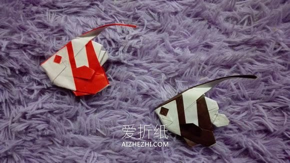 怎么折纸马夫鱼图解 手工折纸逼真马夫鱼折法- www.aizhezhi.com