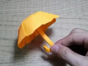 怎么简单折纸雨伞图解 可爱小伞的折法教程