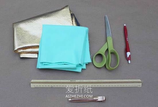 怎么做蝴蝶结发卡图解 简约布艺蝴蝶结发饰DIY- www.aizhezhi.com