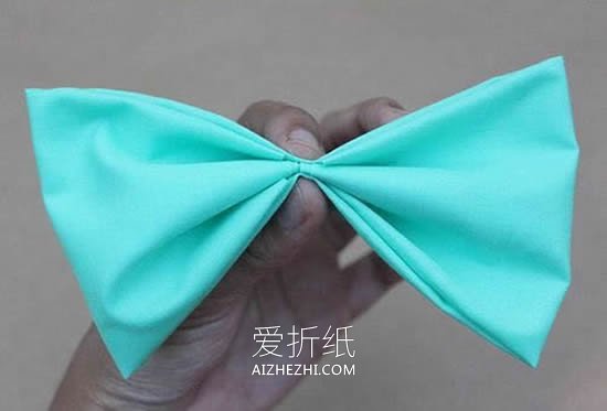 怎么做蝴蝶结发卡图解 简约布艺蝴蝶结发饰DIY- www.aizhezhi.com