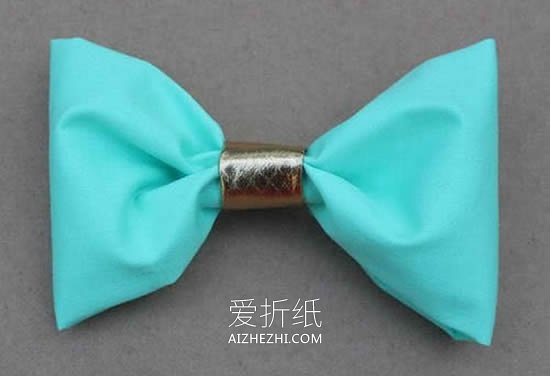 怎么做蝴蝶结发卡图解 简约布艺蝴蝶结发饰DIY- www.aizhezhi.com