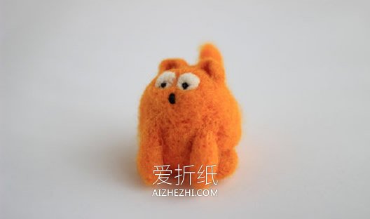 搞笑羊毛毡猫咪图片 手工制作毛绒猫咪玩偶- www.aizhezhi.com