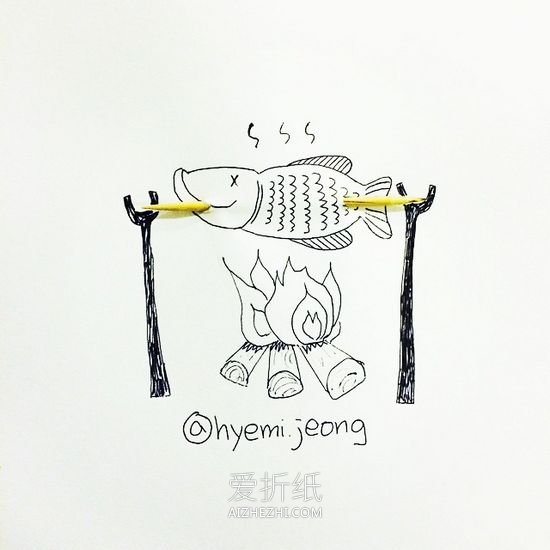 怎么简单画创意画图片 容易学的创意画画法- www.aizhezhi.com