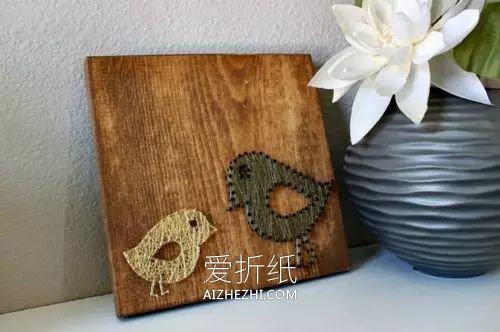 钉子绕线画优秀作品 漂亮的手工绕线画图片- www.aizhezhi.com