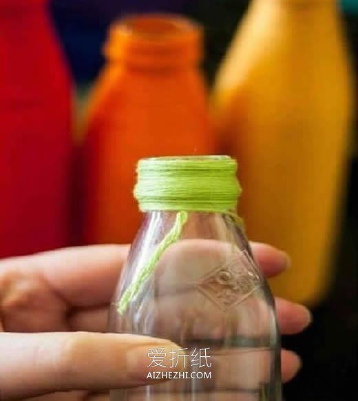 怎么做彩色玻璃花瓶 玻璃瓶手工制作花瓶图解- www.aizhezhi.com