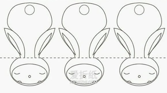 怎么做卡通书签的教程 卡纸手工制作兔子书签- www.aizhezhi.com