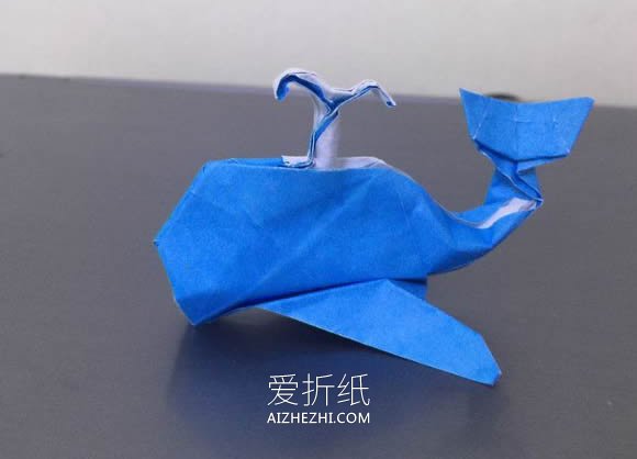 怎么折纸立体鲸鱼图解 复杂鲸鱼的折法步骤- www.aizhezhi.com