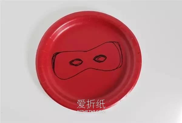 怎么做餐盘面具图解 儿童枫叶面具手工制作- www.aizhezhi.com