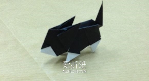 怎么折纸立体猫咪图解 复杂小猫的折法步骤- www.aizhezhi.com