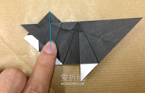 怎么折纸立体猫咪图解 复杂小猫的折法步骤- www.aizhezhi.com