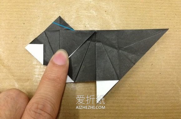 怎么折纸立体猫咪图解 复杂小猫的折法步骤- www.aizhezhi.com