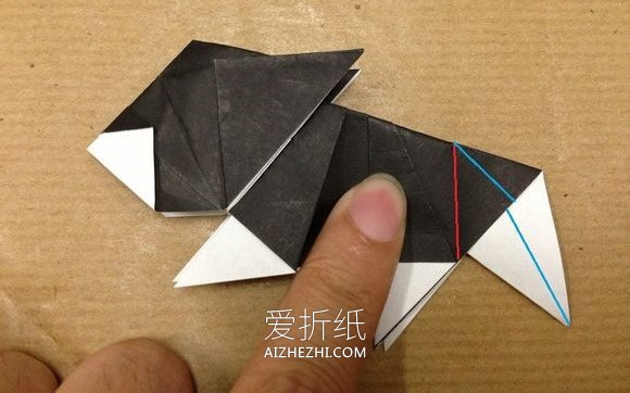 怎么折纸立体猫咪图解 复杂小猫的折法步骤- www.aizhezhi.com