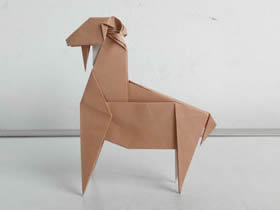 怎么折纸立体山羊图解 站立山羊的折法步骤