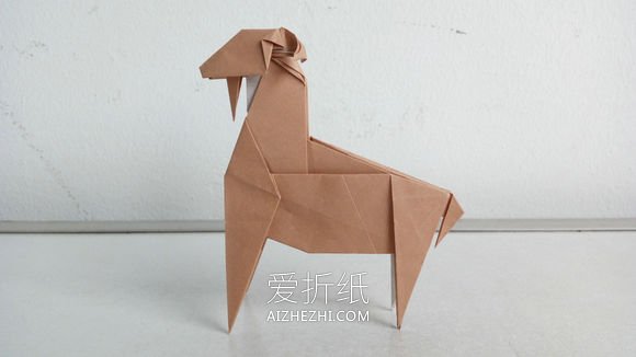 怎么折纸立体山羊图解 站立山羊的折法步骤- www.aizhezhi.com