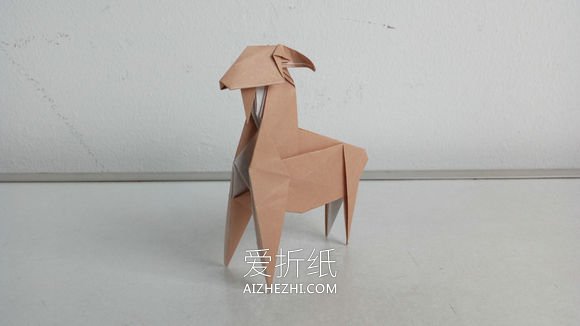 怎么折纸立体山羊图解 站立山羊的折法步骤- www.aizhezhi.com