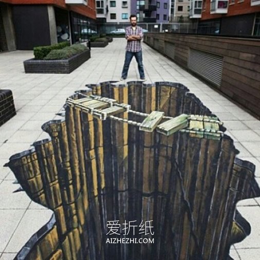逼真的3D立体涂鸦作品 让城市街头变冒险王国- www.aizhezhi.com